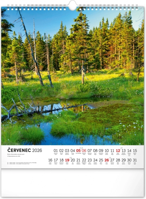 Wall Calendar Krkonoše 2026