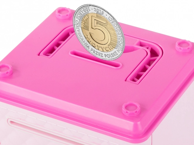 Children's Safe Pink with PIN Code for Banknotes and Coins