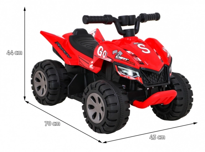 Snelle kinderaccu vierwieler geel – Rood