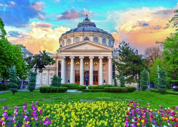 Artistic depiction of Romanian Athenaeum