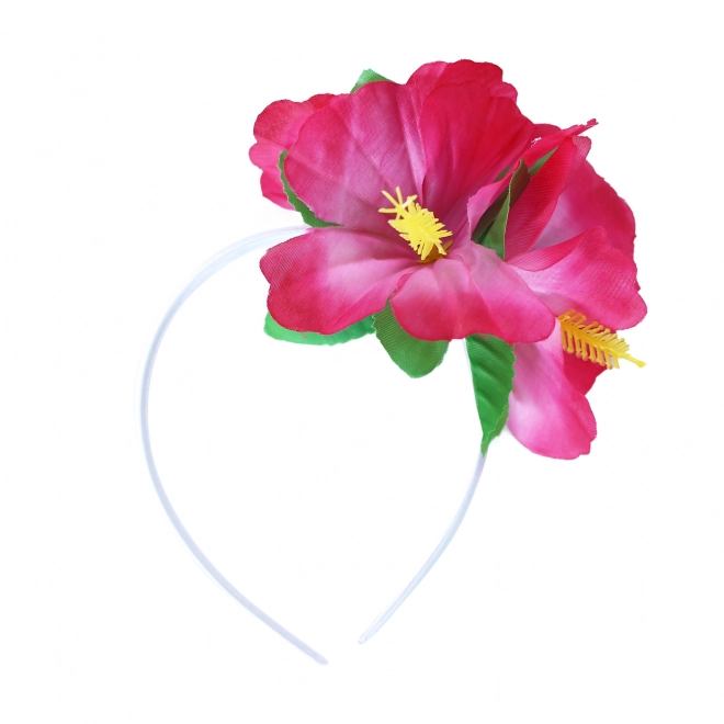 Hawaiiaanse hoofdband met 3 bloemen