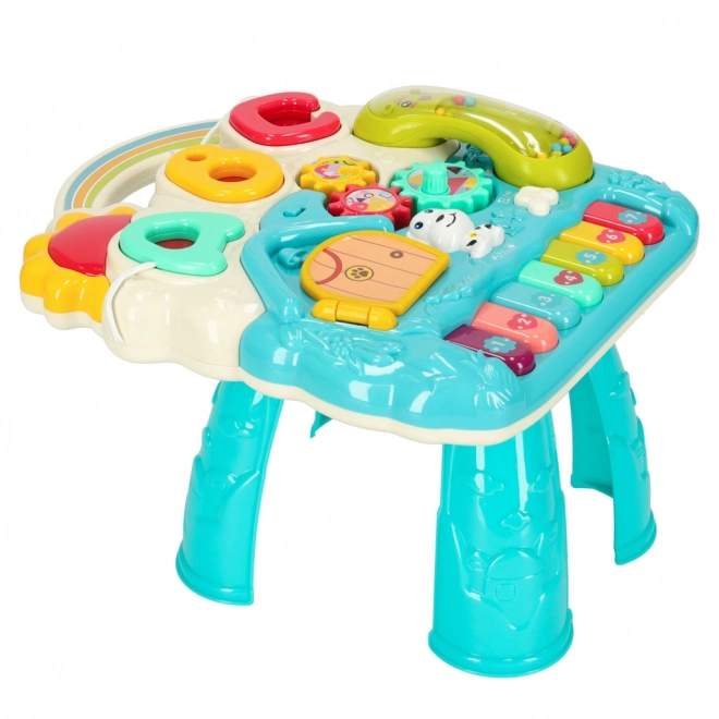 Kinder loopstoel/multifunctionele tafel 4-in-1 blauw