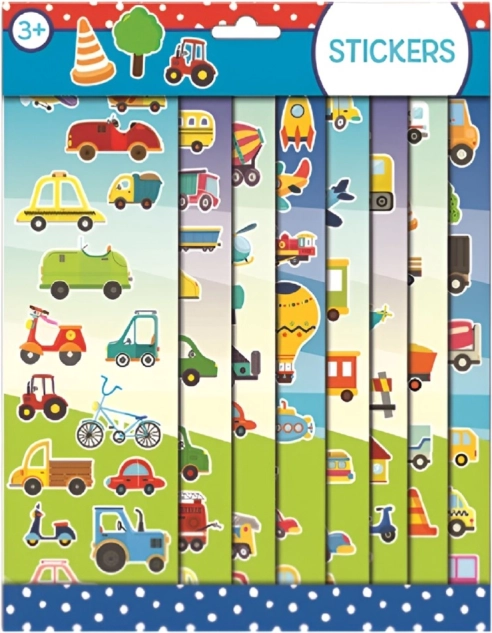 Set of Transport Stickers – 8 Sheets
