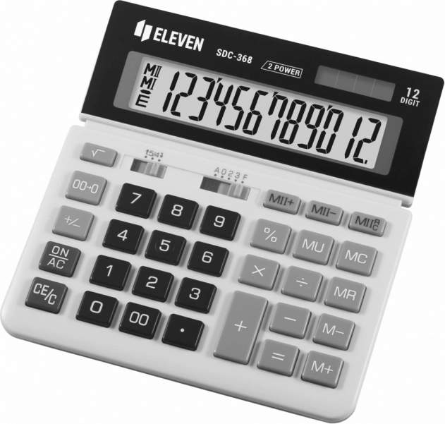 Calculatrice de bureau ELEVEN SDC368 blanc-noir