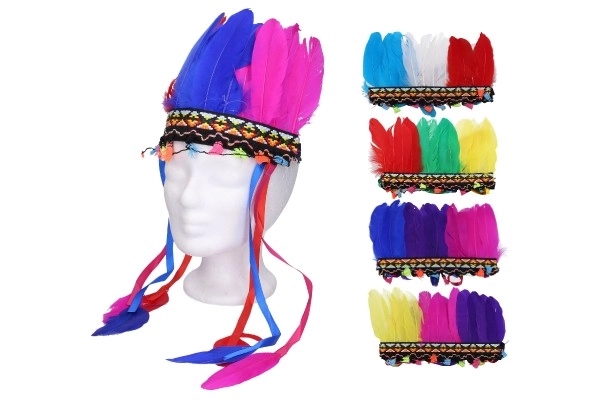 Set carnaval - Indiaanse hoofdband MIX