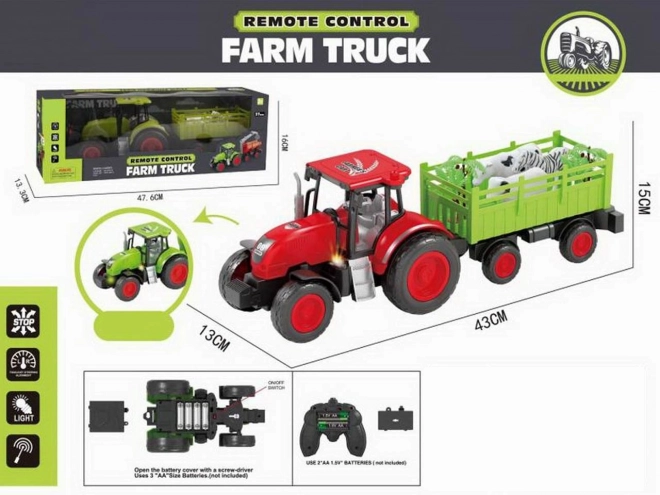 Tractor met aanhanger R/C, licht