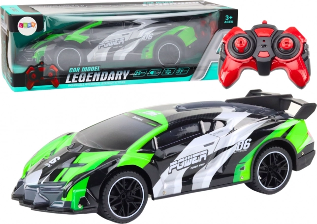 rc sportwagen 1:10 met verlichting, snelheid 25 km/u – groen