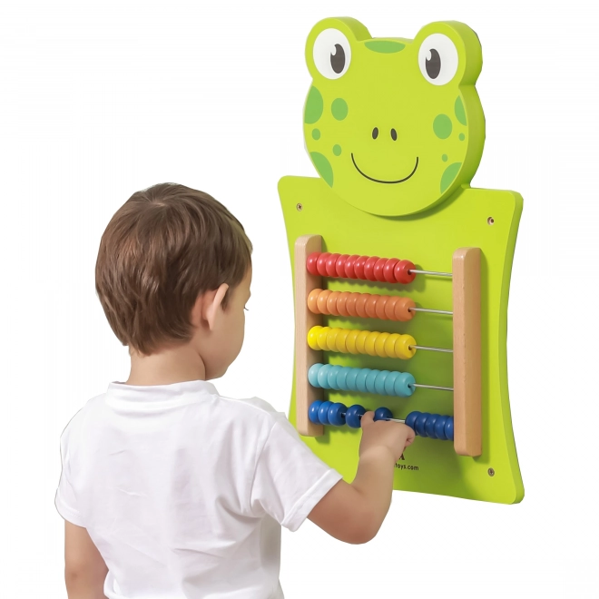 Viga houten bord met telraam kikker montessori FSC-certificaat