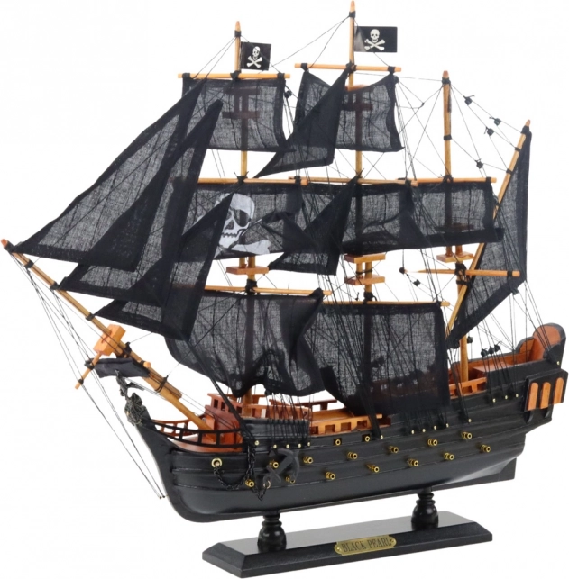 Decorative Ship Model Black Pearl 49x43cm