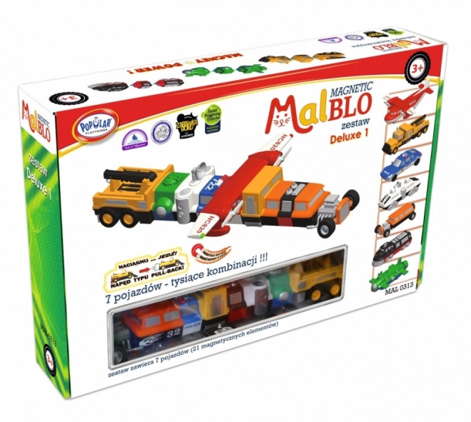 Malblo Magnetische voertuigen deluxe 1 set