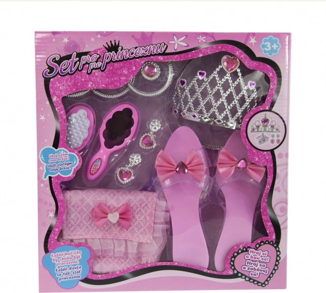 Prinsessenset met schoentjes, rokje en spiegeltje
