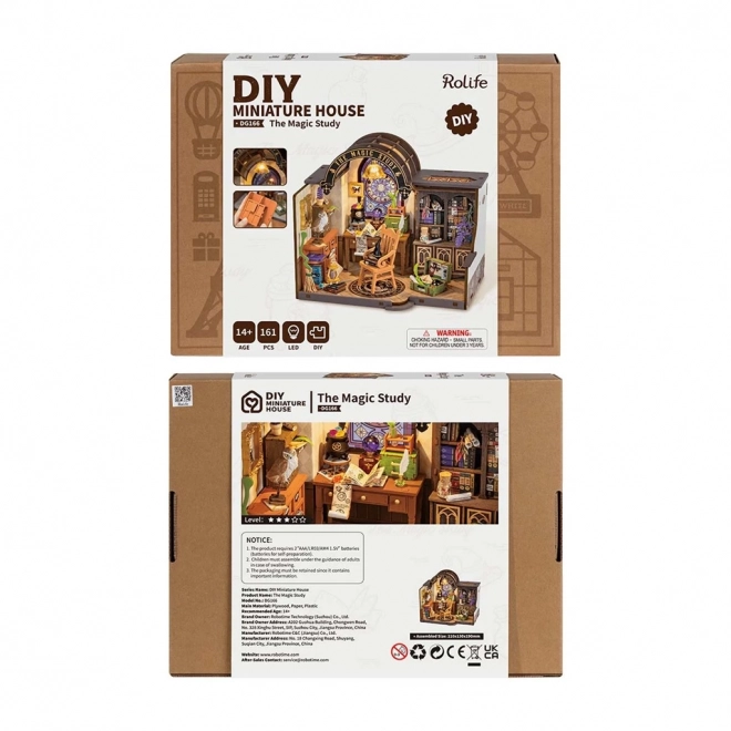 Miniatuurmodel van een tovenaarswerkplek