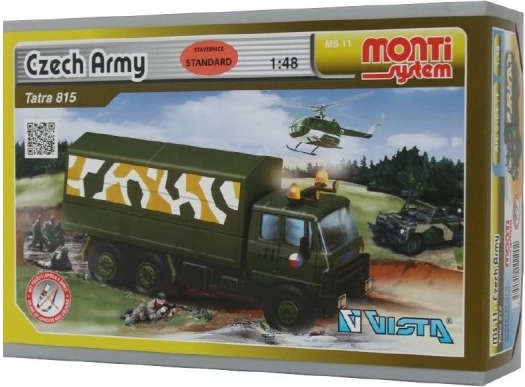 Bouwset Monti System MS 11 Tsjechisch Leger Tatra 815 1:48 in doos 22x15x6cm
