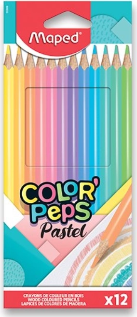 Kleurpotloden MAPED Color'Peps Pastel 12 stuks