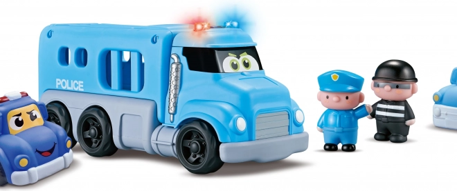 Politieauto's met effecten - set van 4 stuks