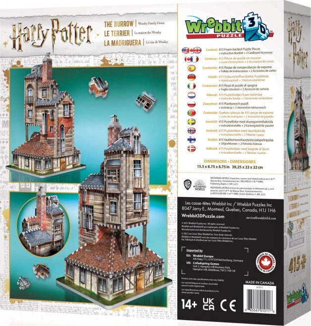 WREBBIT 3D Puzzle Harry Potter: The Burrow
