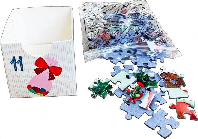 Adventskalender met Puzzel Eurographics 24 x 50 Stuks – Zoete Kerst