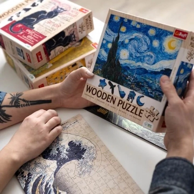 Holzpuzzle Vincent van Gogh - Sternennacht 200 Teile
