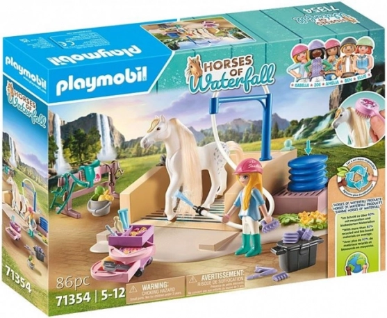 Playmobil Horses of Waterfall: Isabella en merrie Lioness met paardenwasplaats