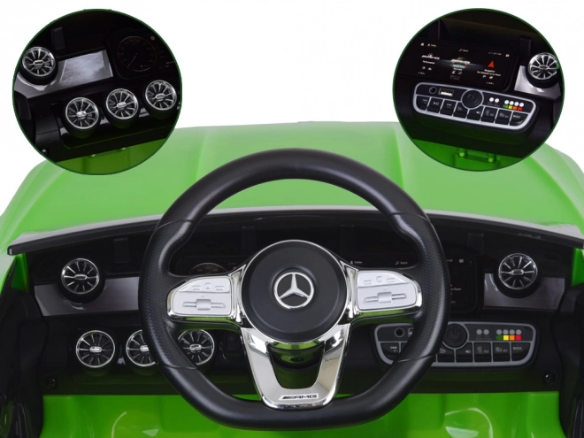 Elektrisches Kinderauto Mercedes AMG CLA 45s mit Schaukelerlebnis – Grün