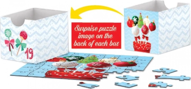 Adventskalender met Puzzel Eurographics 24 x 50 Stuks – Zoete Kerst
