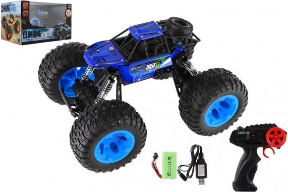 RC off-road car 2.4 GHz plastic 32 cm with rechargeable battery – Blue