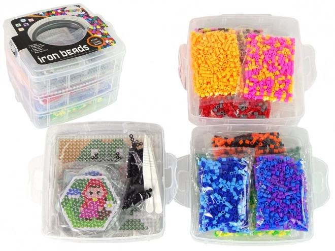 Set aus bunten Bügelperlen DIY 6000 Stück