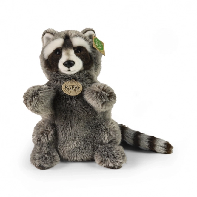 Pluche handpop wasbeer 28 cm ECO-VRIENDLIJK