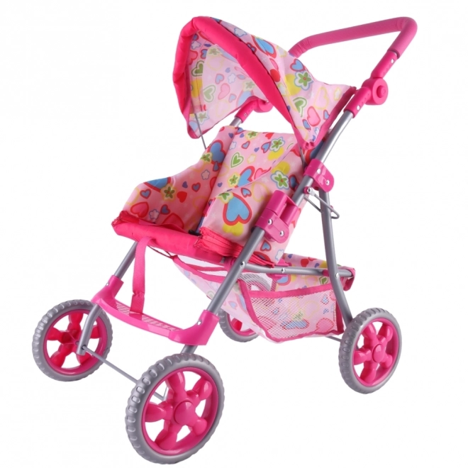 Woopie Königlicher Kinderwagen mit bunten Herzchen