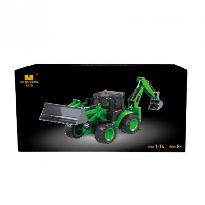 Green RC Excavator Loader Huina 1:14