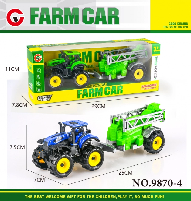 Tractor op wrijving met sproeier 25 cm
