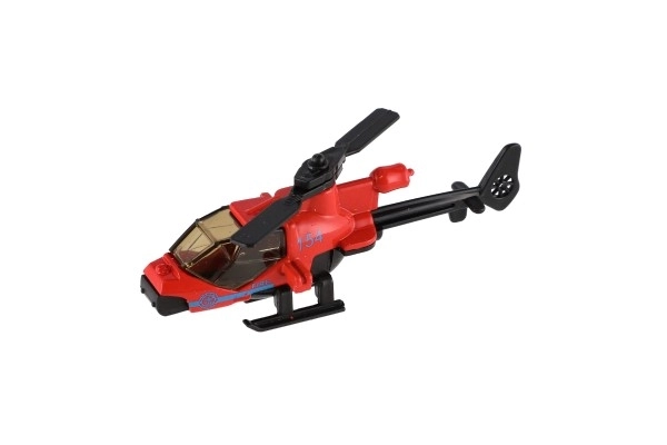 Metalen en plastic helikopter voor kinderen 10 cm