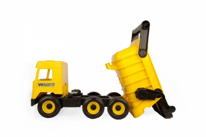 Gele kiepwagen Middle Truck 38 cm in doos