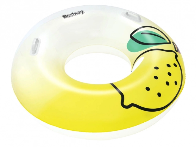 Inflatable Lemon Swimming Ring With Handles