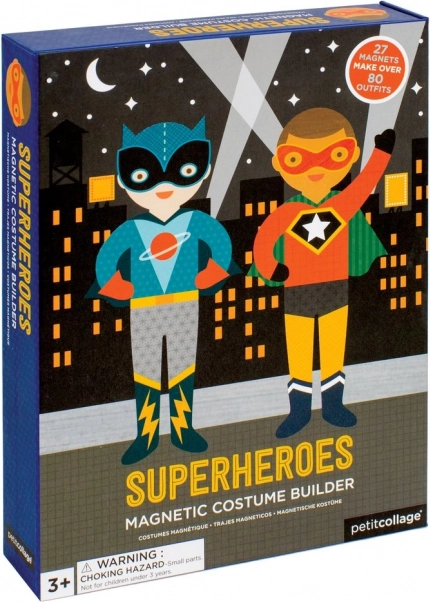 Petit Collage kit de construction magnétique déguisements – super-héros