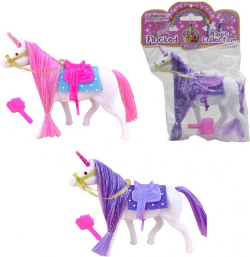Einhorn mit Pinsel und Sattel