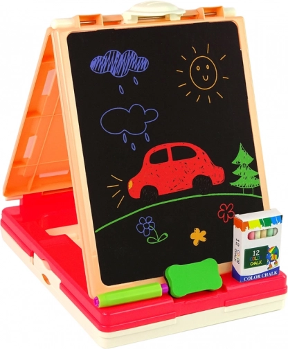 Zweiseitige Tafel für Kreide und Marker