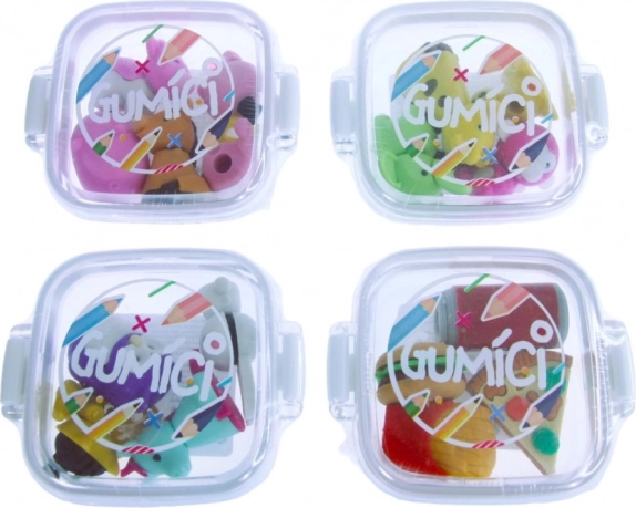 Vormgegeven mini-gummen – set van 4 stuks