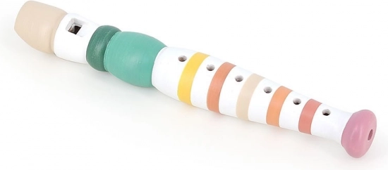 Vilac Flûte en bois multicolore rayée pour enfants