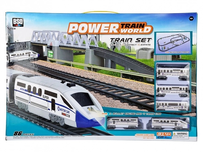 Elektrische persoonlijke trein met lange rails
