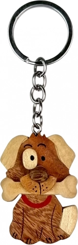 Porte-clés en bois Chien avec os par 2Kids Toys