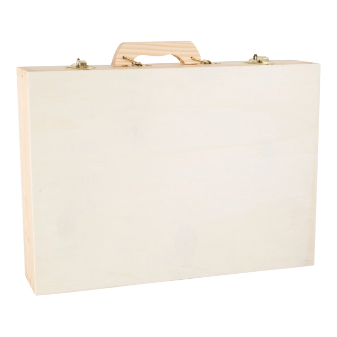 Durable wooden case with metal clasps