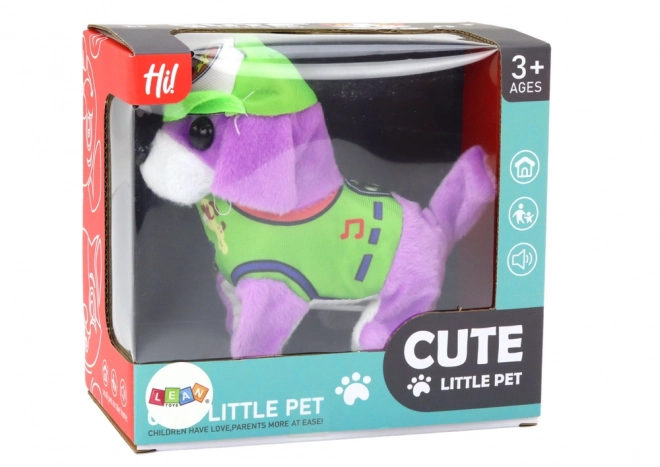 Interactieve paarse pluchen hond