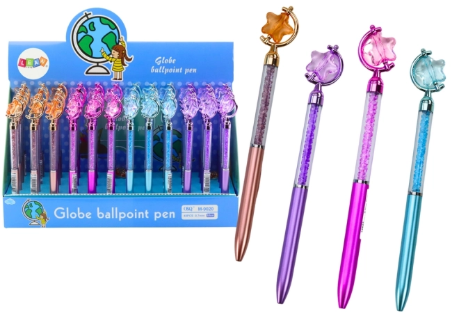Balpen met blauwe stervormige vulling 0,7 mm Mix