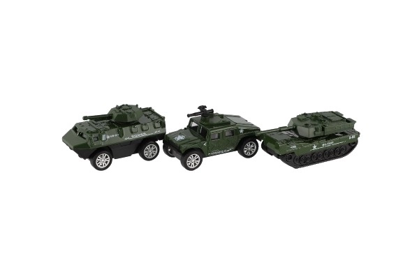 Set van militaire auto's met terugtrekfunctie