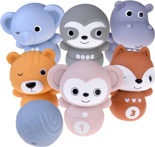 Children's Game Bowling with Animal Friends Zoo