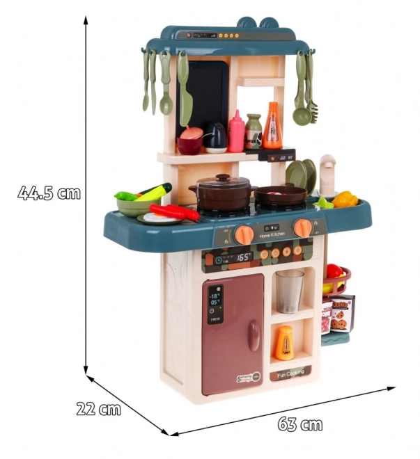 Moderne kinderkeuken met stromend water en 42 accessoires