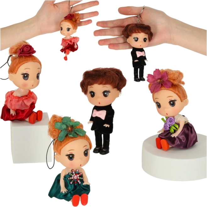 Puppenhaus-Set – 3 Mädchen und 1 Junge, 12 cm