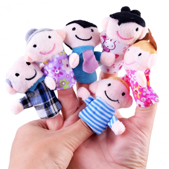Set van Vingerpoppen Familie 6 stuks