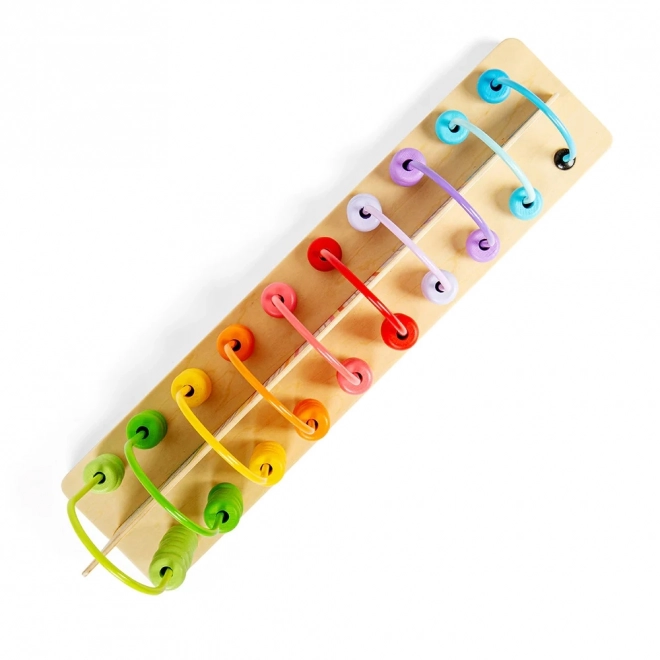 Houten regenboogtelraam voor kinderen